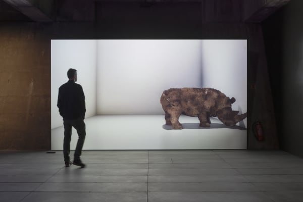 Installation view of Alexandra Daisy Ginsberg’s ‘The Substitute’ at Esch, Luxembourg, 2022. Photo: Franz Wamhof