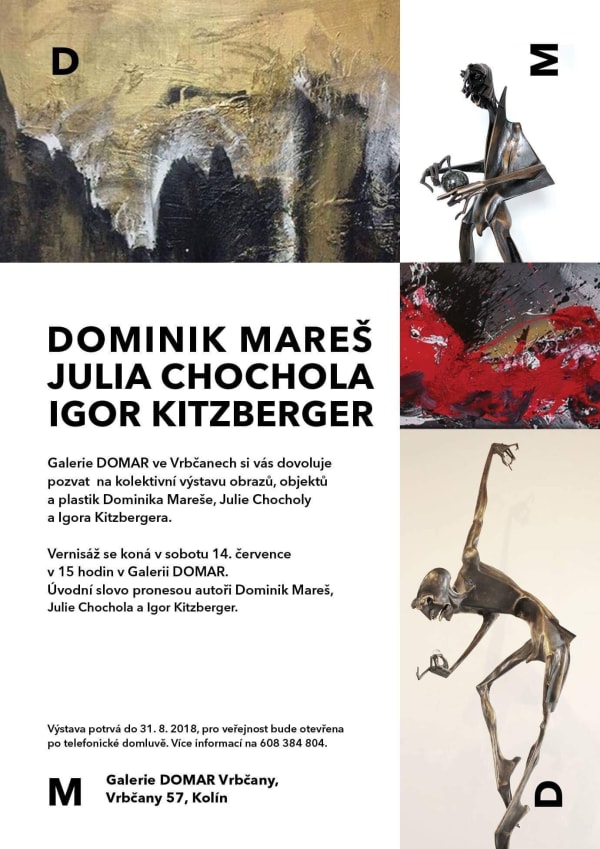 Mareš, Chochola, Kitzberger - DOMAR gallery Vrbčany 2018
