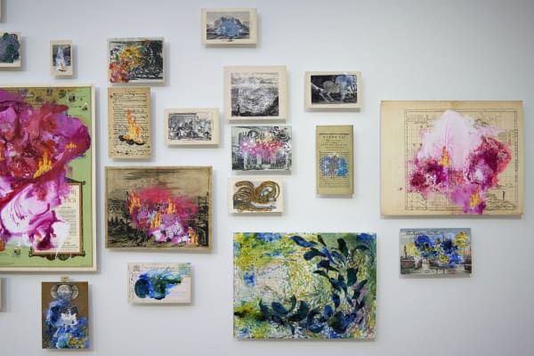 The soft afternoon air as you hold us all in a single death (To breathe full and Free: a declaration, a re-visioning, a correction), 2021 Acryl-gouache and chine collé on archival printed paper. Courtesy the Artist and James Cohan, New York. Photography: Stuart Whipps