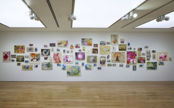 The soft afternoon air as you hold us all in a single death (To breathe full and Free: a declaration, a re-visioning, a correction), 2021. Acryl-gouache and chine collé on archival printed paper. Courtesy the Artist and James Cohan, New York. Photography: Stuart Whipps