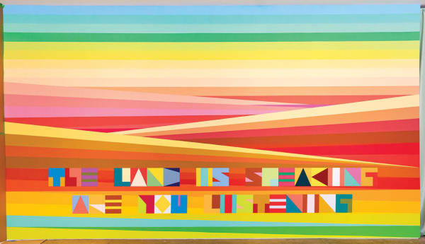 Jeffrey Gibson, THE LAND IS SPEAKING | ARE YOU LISTENING, 2022. Courtesy of Shayla Blatchford and SITE Santa Fe.