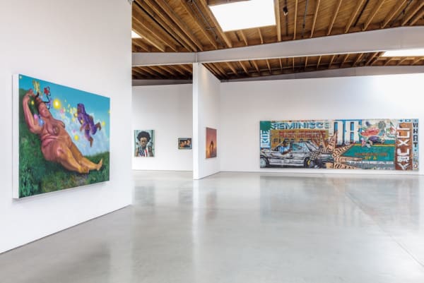 Installation view, Shattered Glass, 2021. Curated by Melahn Frierson and AJ Girard. Jeffrey Deitch, Los Angeles, CA.