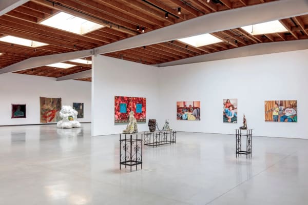 Installation view, Shattered Glass, 2021. Curated by Melahn Frierson and AJ Girard. Jeffrey Deitch, Los Angeles, CA.