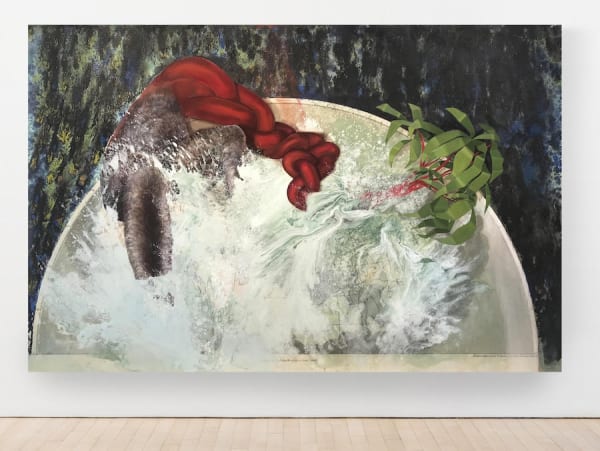 Firelei Báez, Untitled (Baubo), 2020 (installation view); collection SFMOMA, Shawn and Brook Byers Fund for Women Artists and purchase, by exchange, through a gift of Peggy Guggenheim; © Firelei Báez