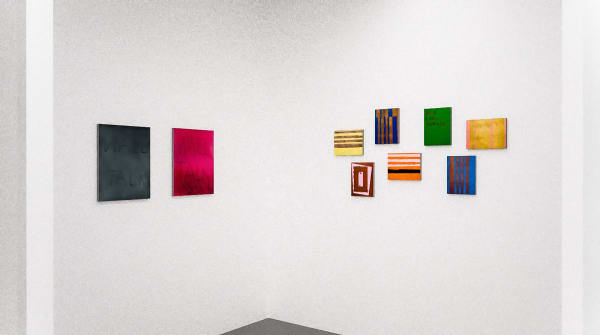 Works by Scott Reeder and Patrick Chamberlain in The Written Word (virtual exhibition view), 2020, Kavi Gupta