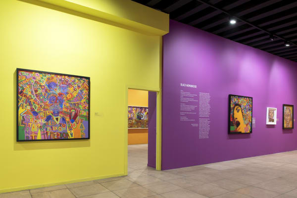 Installation view of AFRICOBRA: Nation Time, Venice Biennale 2019.