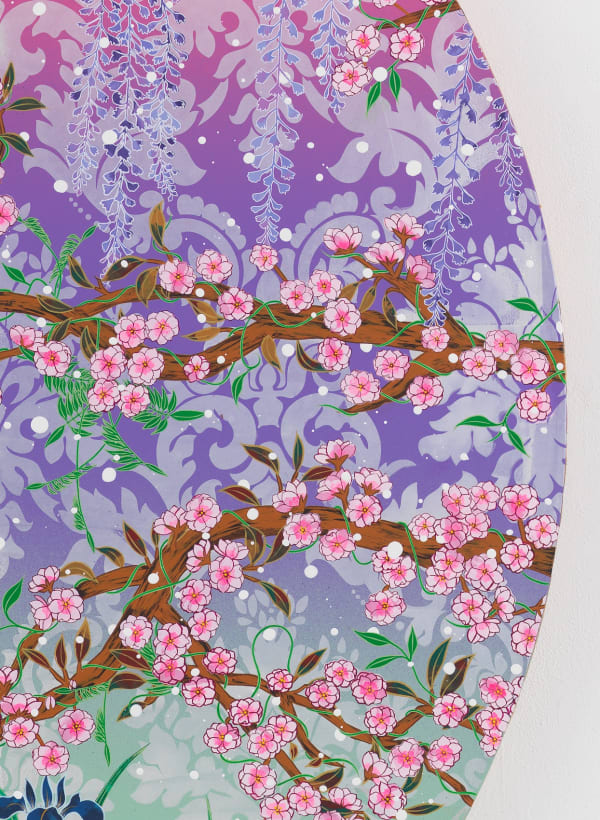 Tomokazu Matsuyama Paradise Free Mirror, 2021 Acrylic and mixed media on canvas 60 x 60 x 2 in 152.4 x 152.4 x 5.1 cm