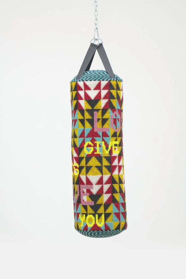 Jeffrey Gibson, The Love You Give Is the Love You Get, 2020. Courtesy of the artist. Photo by Robert Wedemeyer.
