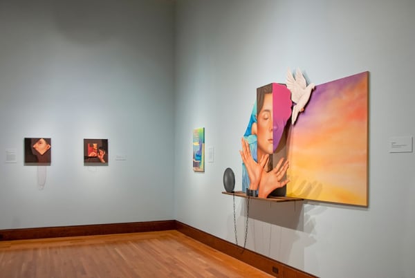 Installation view of Arghavan Khosravi at the Currier Museum of Art, Manchester, New Hampshire, April 14 through September 5, 2022. Photo courtesy of the Currier Museum of Art.