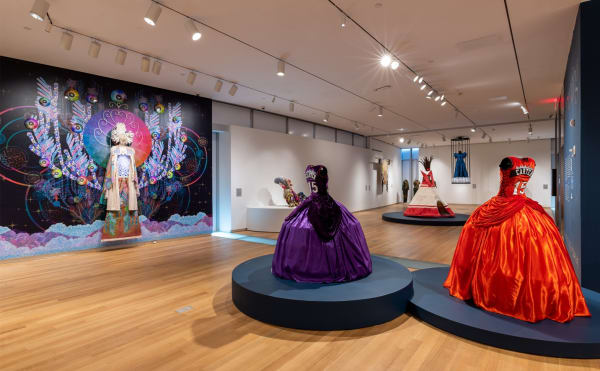 Installation view of Garmenting: Costume as Contemporary Art at the Museum of Arts and Design, New York (March 12 to August 14, 2022) (photo by Jenna Bascom)