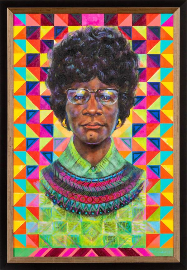 Sherman Beck, Portrait of Shirley Chisholm, 2022.