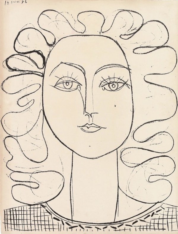 Picasso's Françoise with Wavy Hair (1946) © Succession Pablo Picasso, VG Bild-Kunst, Bonn