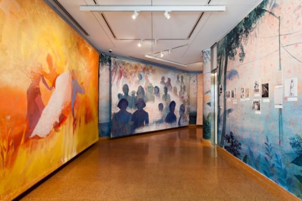 An installation view of Firelei Báez: Joy Out of Fire