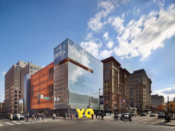 A rendering of the Deborah Kass' "OY/YO" sculpture in Philadelphia. Courtesy of Barry Halkin