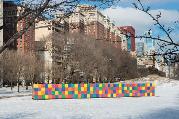 Tony Tasset Artist Monument in Chicago's Grant Park, 2016