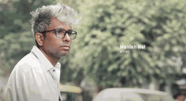 Indiase kunstenaar Manish Nai recyclet materialen