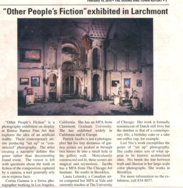 "Other People's Fiction" exhibited in Larchmont