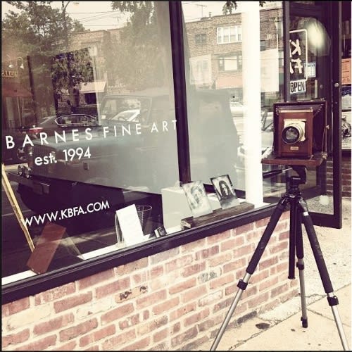 Louis Riso envoked a sense of nostalgia in reconstructing imaged narratives of obsolete objects and locations through 19th centrury photography, Within each thirty-minute session, Riso created a collodin wet-plate tintype and a mantel box for each participant.