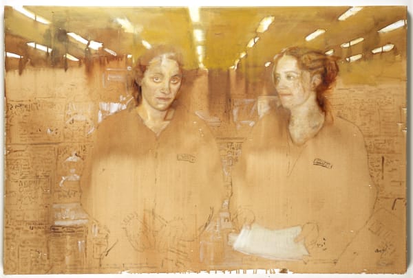 Emma and Her Sister (from the Spar series), oil on linen, 80 x 120 cm