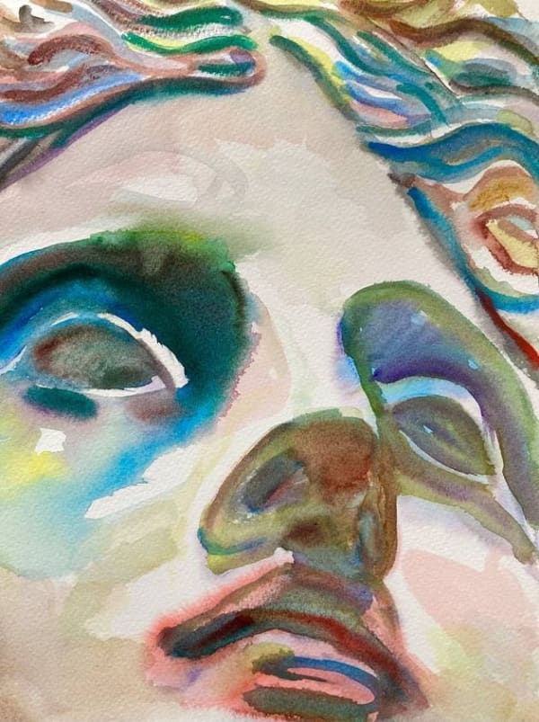 Margaret Corcoran, Apollo, Watercolour on paper, 60 x 45 cm, 2024