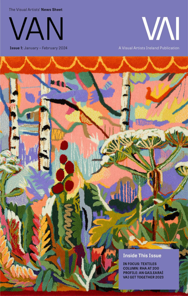 On The Cover: Cecilia Danell, 'The Primeval Sunset', 2022 (detail), hand-tufted rug, 100% wool yarn, 200 x 200 cm