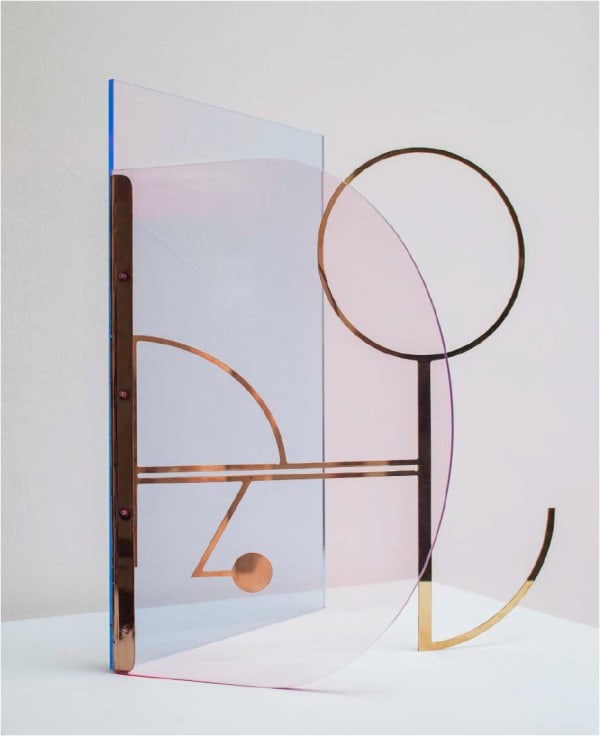 Sinta Tantra, Follow Constellations and Star Paths (Buckminster Fuller), 2019 Acrylic and brass 140 x 110 x 110