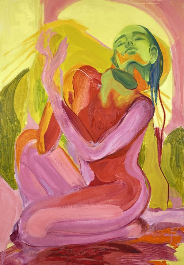 Amy Beager Beauty S Potency 2023 Oil Acrylic And Pastel On Linen 100 X 70 Cm