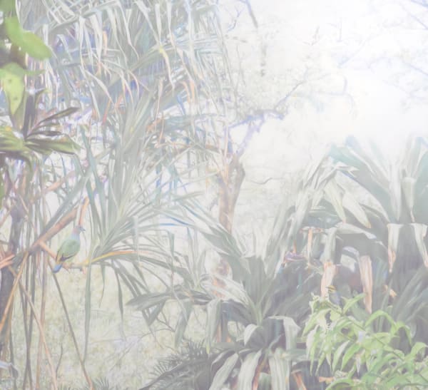 Martine Poppe - Now snow falls soft in shadowed gray, and hides the fields and path away, 2025