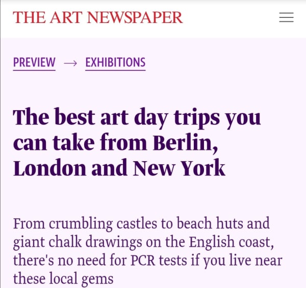 The best art day trips you can take from Berlin, London and New York