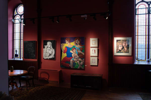 Paintings by Adrian Wiszniewski in Kilmorack Gallery, 2021