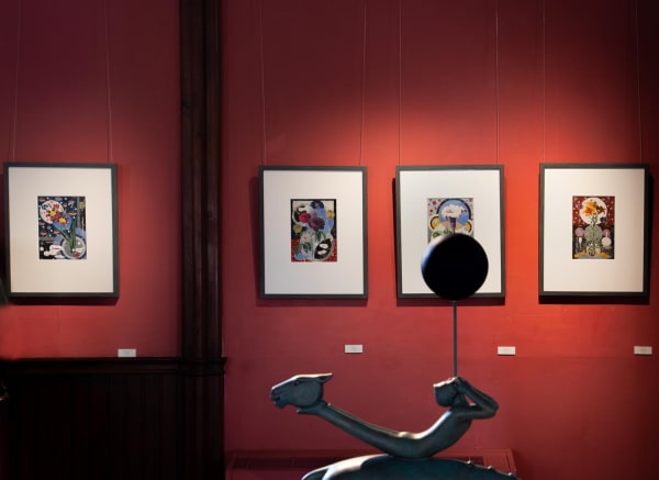 Works by Colin Brown and Eoghan Bridge. Part of Colin Brown's exhibition 'in Bloom.'