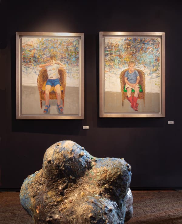 Finn and Tor with Lotte Glob 'it fell from space,' Kilmorack Gallery September 2021