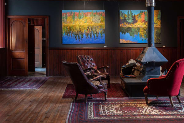 The fire with work by Allan MacDonald, Kilmorack Gallery
