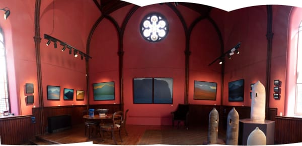 Jane MacNeill's paintings on the gallery's stage
