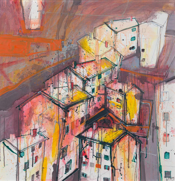 Robert McAulay | High-rise View ii | acrylic on gesso