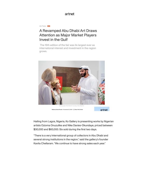 A Revamped Abu Dhabi Art Draws Attention as Major Market Players Invest in the Gulf, artnet