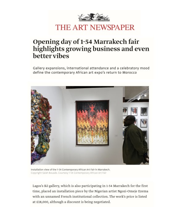 Opening day of 1-54 Marrakech fair highlights growing business and even better vibes, The Art Newspaper