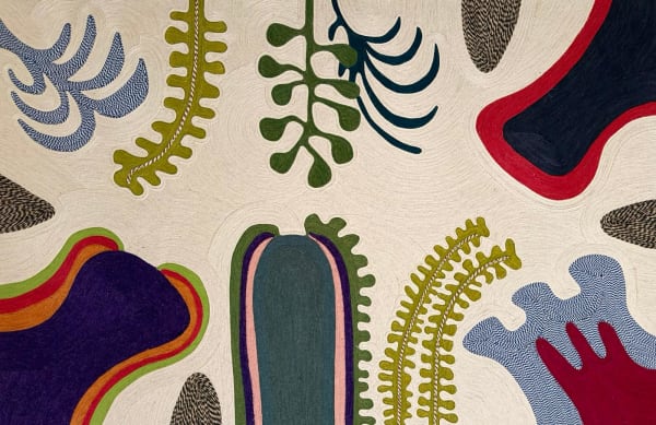 Axelle Gosse Gamba, 2025 Rope work, framed 39 x 19 inch (100 x 150 cm)