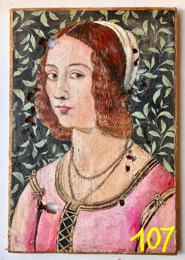 Joris Ghilini Ritratto di Giovane Donna 107, 2024 Acrylic on wood, plexiglass 79 x 56 x 9 cm (31 x 22 x 4 in)