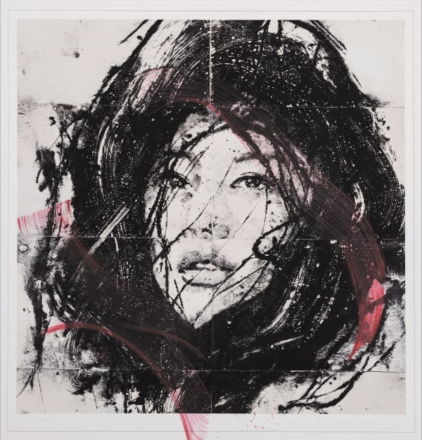 Lídia Masllorens MOD 21, 2022 Edition avec rehaut original acrylique, cadre bois 148 x 142 cm (58 x 55 in)