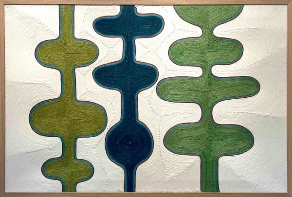 Axelle Gosse Paritas, 2024 Corde et textile, encadré 33 x 49 in (84 x 123 cm) Frame : 34 x 50 in