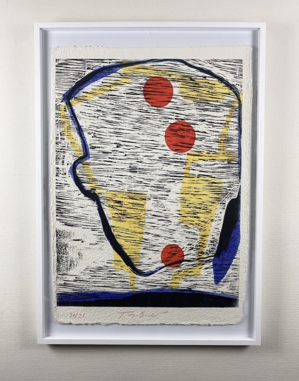 Tony Soulié La città I, 2020 Wood engraving, handmade rag paper, handmade enhancement 62 x 92 cm (24 x 36 in) 70 x 100 cm (27 x 39 in) inc frame Edition of 25