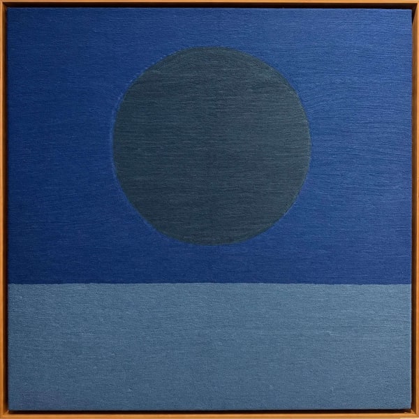 Parvaze & Mayer Blue Mirage, 2024 Handstitched Wool, wooden frame 107 x 107 cm (42 x 42 in)