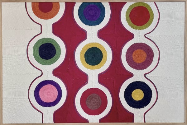 Axelle Gosse Samsara, 2024 Travail de la corde, encadré 39 x 59 in (100 x 150 cm) Frame : 40.5 x 60 in