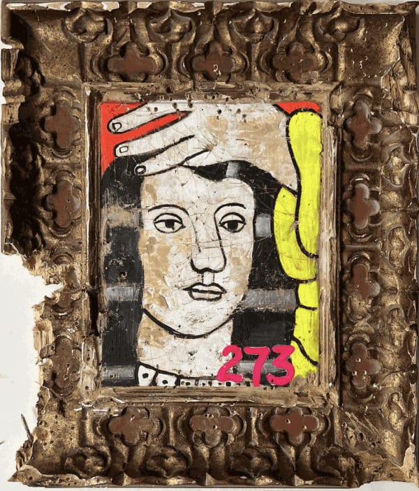 Joris Ghilini Woman 273, 2025 Acrylic on wood, plexiglass frame 51 x 42 x 10 cm (20 x 16 x 4 in)