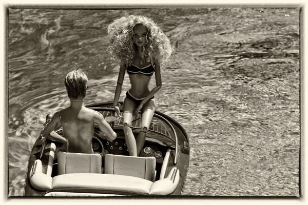 Sitting on the windshield