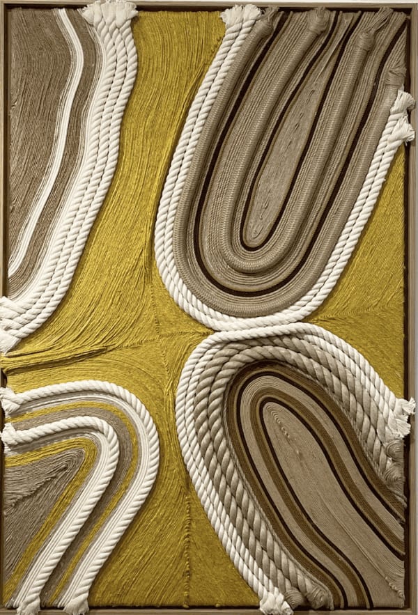 Axelle Gosse Surata 1, 2024 Cordes collées sur toile, encadré 47 x 32 in (120 x 80 cm) Frame : 49 x 33 in