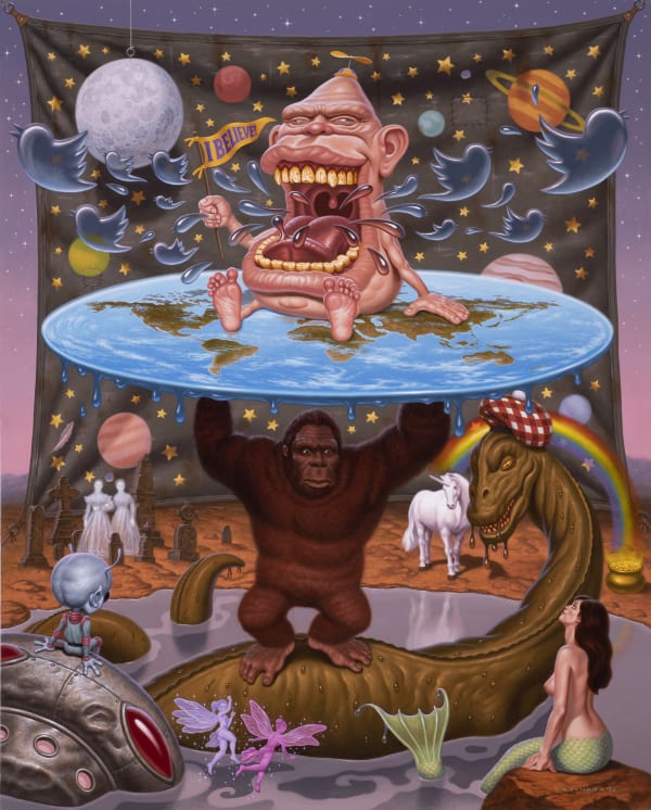 Todd Schorr, Gullibles Travels -SOLD- (click for details), 2020