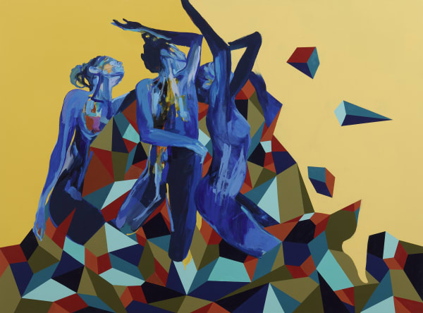 Alex Asher Daniel & Adia Millett, Untitled (3 Figures Yellow) click for details, 2022