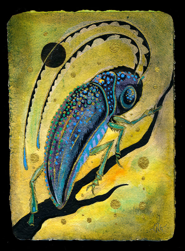 Camille Rose Garcia, Twilight of the Blue Beetle (SOLD), 2024